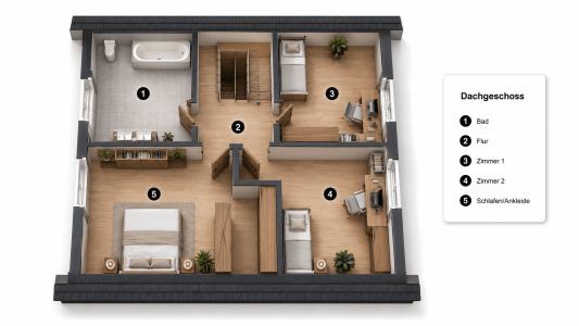 Haus 2 DG - 3D 